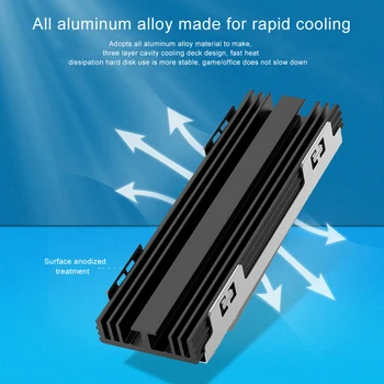 Aliuminio Aušinimo M. 2 SSD Šilumos Kriaukle Šilumos Pagalvėlės Šilumos Išsklaidymo NGFF PCIE NVME Kietojo Standžiojo Disko Radiatorius