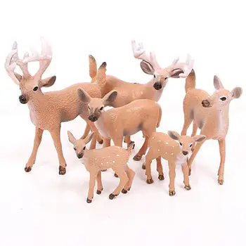 6PCS Dirbtinis Mini Elnias Lėlės Sodo Namo Modelį, Plastikiniai Amatų Statula Namų Puošybai Vaikų Žaislų Dekoravimo Kalėdų Pakabukas