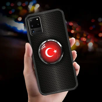 Turkija turkijos vėliava vilkas Telefono dėklas, Skirtas Samsung Galaxy Note 4 8 9 10 20 S8 S9 S10 S10E S20 Plius UITRA Ultra black tpu ląstelių dangtis