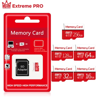 Didelės Spartos Class 10 Atminties Kortelę Micro SD Kortele 128 GB 64GB 32GB 16GB 8GB sdcard micro sd mini TF korteles išmanųjį telefoną su adapteriu