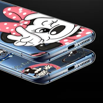 Silikono Padengti Minnie Y Mickey Už Xiaomi Mi 11 Pastaba 11i 10i 10T 10 9 9T SE 8 Pro Lite Ultra Telefono dėklas