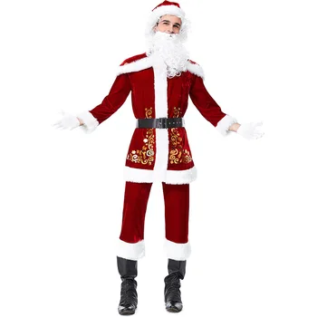 Raudona Santa Claus ir Kalėdų Kostiumai Cosplay Moteris ir Vyras Kalėdų Vakarėlį Cosplay