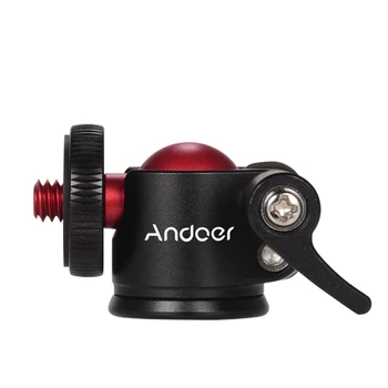 Andoer Mini Trikojo Kamuolį Galva 360 Laipsnių Pasukama už DSLR Fotoaparatas Fotografijos Reikmenys