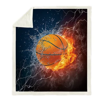 3D antklodė Oro kondicionavimo sistema antklodė sustorėjimas dvigubo sluoksnio pliušinis skaitmeninis spausdinimas antklodė krepšinio serija