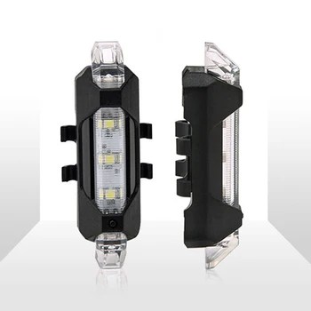 Naujas USB Įkrovimo MTB Dviratį Galiniai Šie Šviesos Dviračių Saugos Įspėjamoji Lemputė Vandeniui Įkrovimo Dviračių Nuoma Lempos