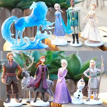 5vnt/set Disney Sušaldyti 2 Elsa Anna Olaf Veiksmų Skaičius, Modelis Princesė Elza Mergaičių Lėlės Žaislas Nustatyti Pageidaujamą Dovana Vaikams