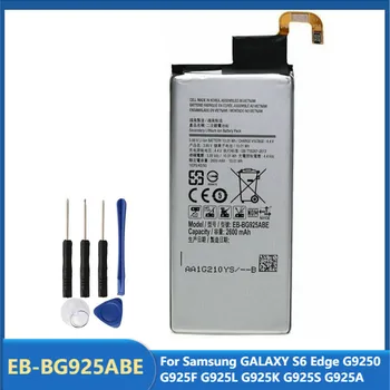 Originalaus Telefono Baterija EB-BG925ABE Samsung GALAXY S6 Krašto G9250 G925F G925L G925K G925S G925A S6Edge 2600mAh