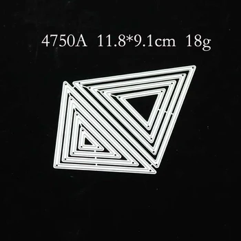 Panalisacraft mažas trikampis Metalo Pjovimo Miršta Trafaretai, skirti 