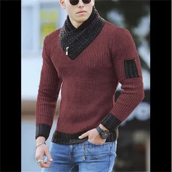 Rudenį Korėjos Vyrų Mados Atsitiktinis Vintage Stiliaus Megztinis Vilnos Golfo Negabaritinių 2022 M. Žiemos Vyrų Šiltas Medvilnės Megztiniai Puloveriai
