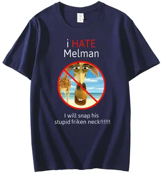 Aš Nekenčiu Melman Marškinėlius Streetwear Harajuku Marškinėliai Vyrams Vasaros Juodos Spalvos Trumpomis Rankovėmis Negabaritinių Marškinėliai Medvilnės Mados Viršūnes Tees