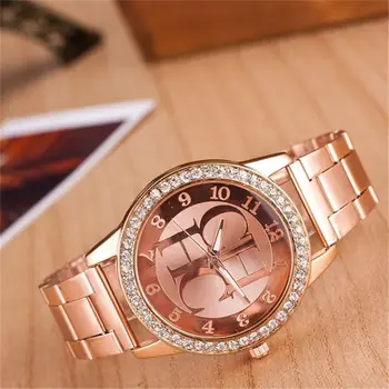 Moteris Žiūrėti Naujas Garsaus Prekės ženklo Prabangos Kristalų Suknelė Kvarciniai Laikrodžiai Moterims nerūdijančio plieno Laikrodžius montres femmes