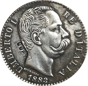 1883 Italija 1 lire MONETŲ KOPIJOS