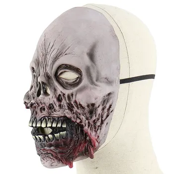 Suaugusiųjų Latekso Baisu Supuvusios Burną Siaubo Zombie Kaukė Visą Galvą, Veidą, Kvėpuojantis Halloween Mask Siaubinga Kaukė Fancy Dress Prop