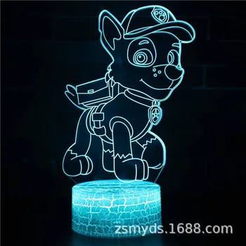 PAW PATRULIŲ 3D stereo staliukas, lempa led nakties šviesos kūrybos apdailos modelio apšvietimas dovana lempos vaikų žaislas gimtadienio dovana