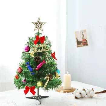 50cm Artical Kalėdų eglutė su šviesos Kalėdinė dekoracija desktop mini Kalėdų medžio apdaila mall apdailos reikmenys