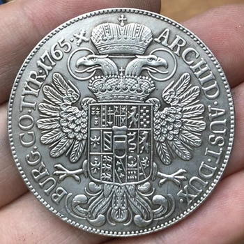 1765 Austrija 1 Thaler monetų 41MM