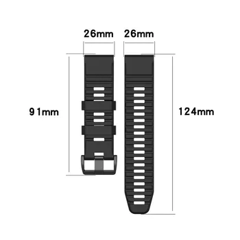 26 22mm Watchband Garmin Fenix 6X 5X Pro 3 HR Enduro Silikono Easyfit Riešo Juostos Garmin Fenix 6 6 Pro 5 5 Plius