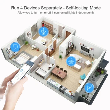 4CH Wifi Smart Switch Tuya Smartlife Alice Smart Home Balso Elektronika Namas Relay 220 V 12v 24v 