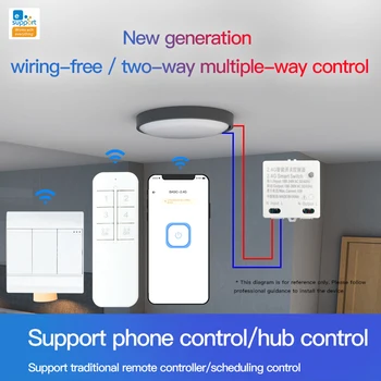 PAGRINDINIO-2.4 G Smart Home RM 2.4 G Smart Switch Keitimo Modulis Bluetooth Protokolą EWeLink APP Kontrolės Paramos Alexa Garsiakalbis