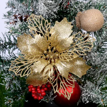 3pcs Dirbtinės Kalėdų Blizgučiai Netikrą Gėlės Gimdymo Eglučių Papuošalai, Kalėdų Papuošalų, Namų naujieji Metai 2020 Navidad 2021