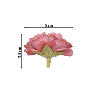 10vnt 5cm dirbtinė gėlė šilko rožė gėlių galvos vestuves namų puošybai 