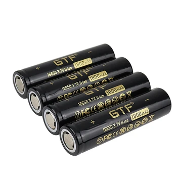 GTF 1800mAh 3.7 V 16650 Ličio jonų Baterija ICR16650 li-ion ląstelių baterias led blykstė skaitmeninis įrenginys