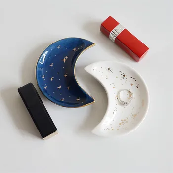 Kūrybos Maži Mėnulio Saugojimo Dėklas Keramikos Saugojimo Dėklas Simple Ir Kompaktiškas Keramikos Saugojimo Organizador Namų Puošybai#2021