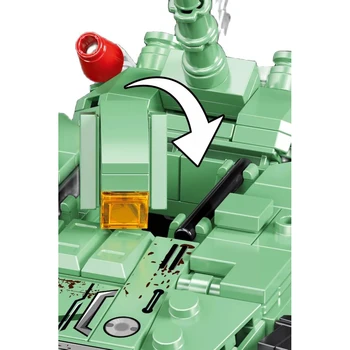 485pcs 2 in 1 Karinių Šarvuotų automobilių Transformacijos Robotas Mecha Blokai Armijos Transporto priemonės Plytų Žaislai Vaikams