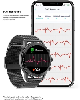 2021 EKG+PPG Smart Watch Vyrų Širdies ritmo Monitorius Kraujo Spaudimas Smartwatch Miego Fitness Tracker Dial Skambinkite Smartwatch Už Xiaomi