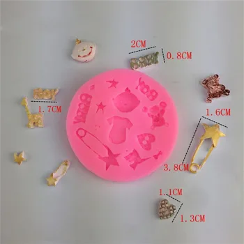 Baby girl silikono formos muilo minkštas formų cukraus amatų įrankiai, šokoladas minkštas pyragas formų silikoninių formų skirti konditerijos gaminiai