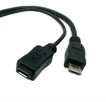 Micro USB Male Micro USB Moterų OTG Host Kabelis, Mikro USB Adapteriu Y Splitter JYnEE galia OTG kabelis Nemokamas Pristatymas