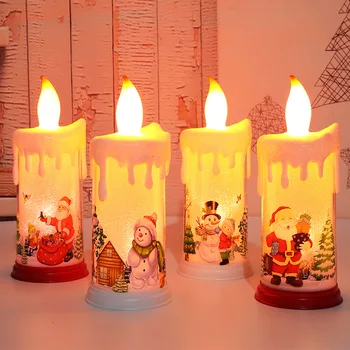 Kalėdinė Dekoracija Žvakių Šviesos Mirgėjimas Arbatos Lemputės Flameless Netikrą Žvakė Festivalis 